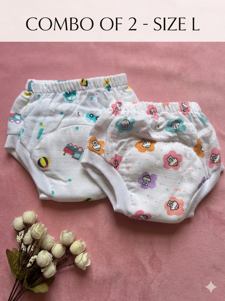 f33595a7-038c-4762-a3aa-a58ccd50b6ea Muslin Padded underwear(Set of 2) - L Size