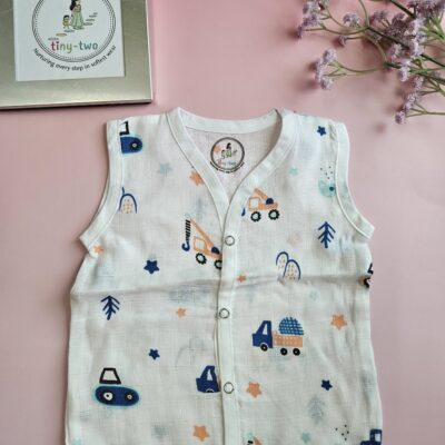 Pure Muslin Sleeveless Jabla 0-3 - Aero 2